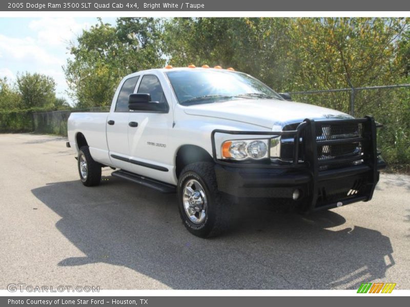 Bright White / Taupe 2005 Dodge Ram 3500 SLT Quad Cab 4x4