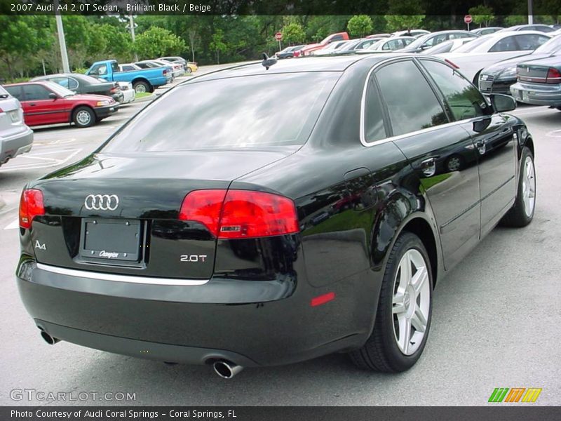 Brilliant Black / Beige 2007 Audi A4 2.0T Sedan