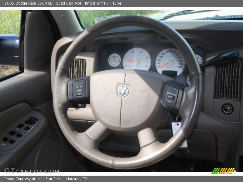 Bright White / Taupe 2005 Dodge Ram 3500 SLT Quad Cab 4x4