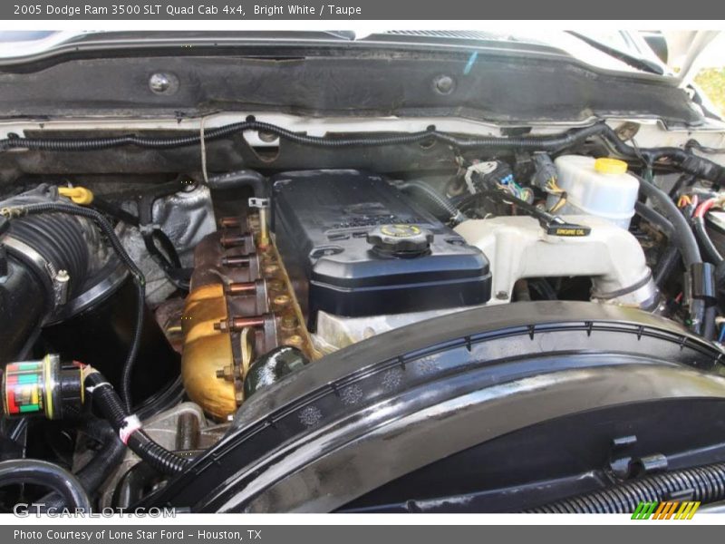 Bright White / Taupe 2005 Dodge Ram 3500 SLT Quad Cab 4x4
