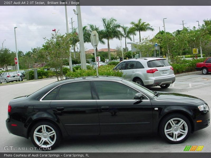 Brilliant Black / Beige 2007 Audi A4 2.0T Sedan