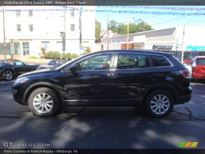 Brilliant Black / Sand 2008 Mazda CX-9 Touring AWD