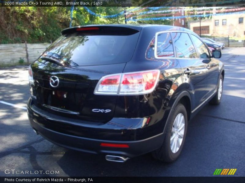 Brilliant Black / Sand 2008 Mazda CX-9 Touring AWD