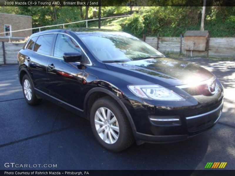 Brilliant Black / Sand 2008 Mazda CX-9 Touring AWD