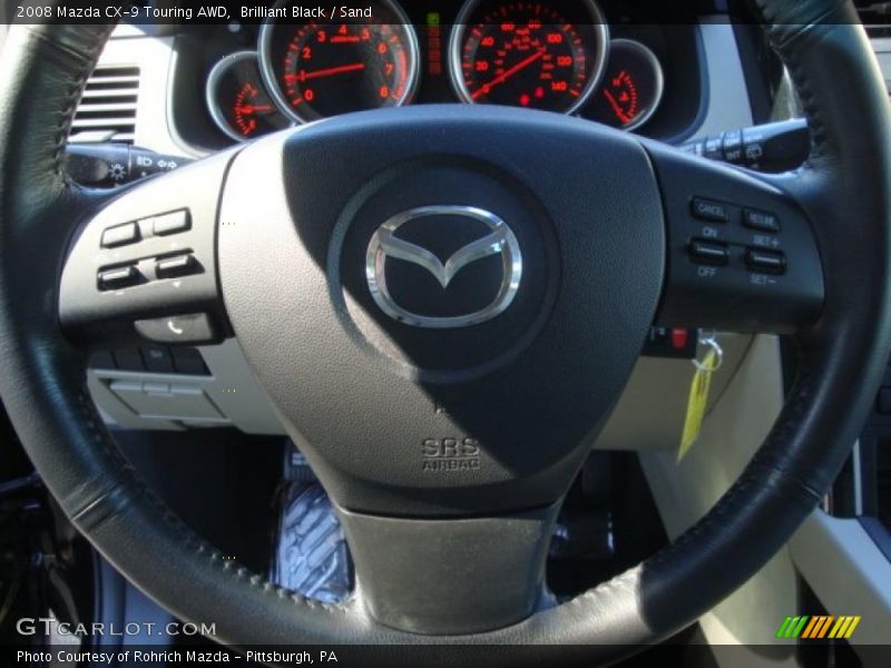 Brilliant Black / Sand 2008 Mazda CX-9 Touring AWD