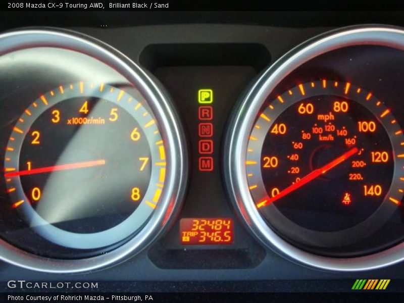 Brilliant Black / Sand 2008 Mazda CX-9 Touring AWD