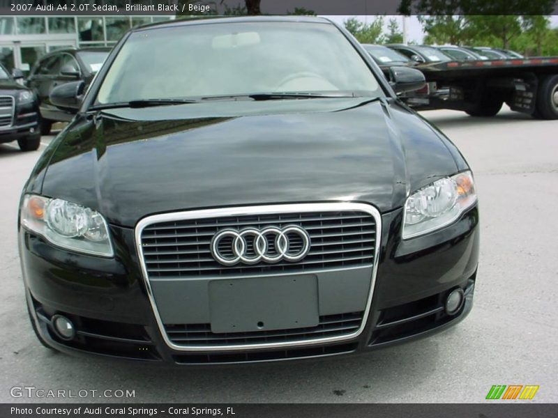 Brilliant Black / Beige 2007 Audi A4 2.0T Sedan