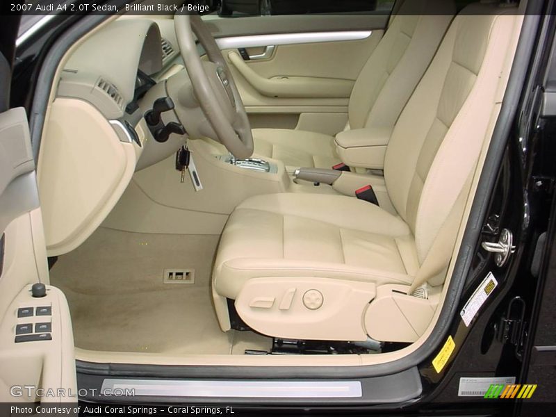 Brilliant Black / Beige 2007 Audi A4 2.0T Sedan