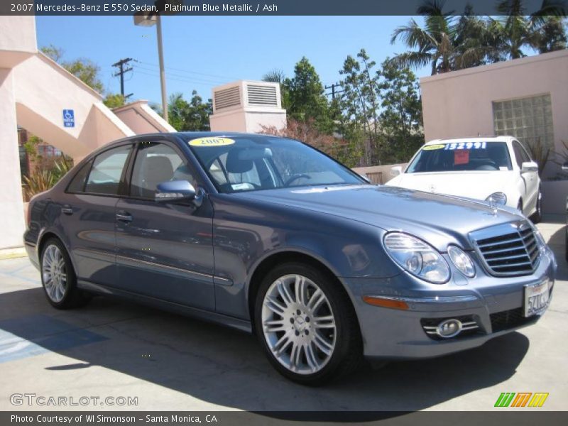 Platinum Blue Metallic / Ash 2007 Mercedes-Benz E 550 Sedan