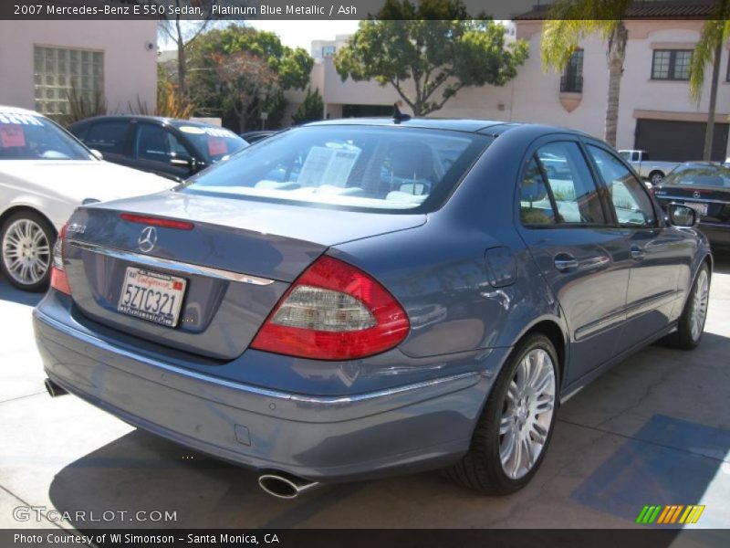 Platinum Blue Metallic / Ash 2007 Mercedes-Benz E 550 Sedan