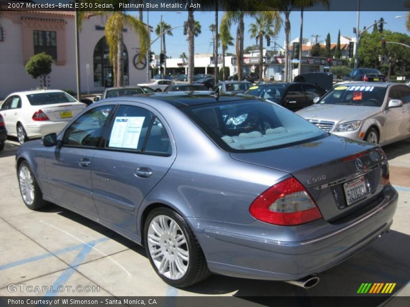 Platinum Blue Metallic / Ash 2007 Mercedes-Benz E 550 Sedan