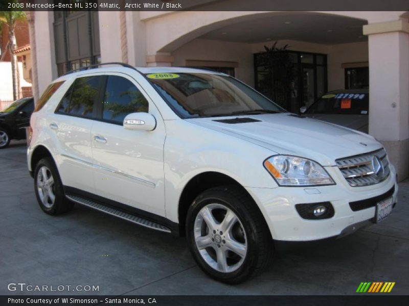 Arctic White / Black 2008 Mercedes-Benz ML 350 4Matic