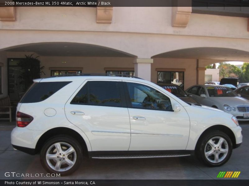 Arctic White / Black 2008 Mercedes-Benz ML 350 4Matic