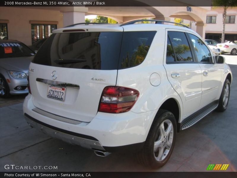 Arctic White / Black 2008 Mercedes-Benz ML 350 4Matic