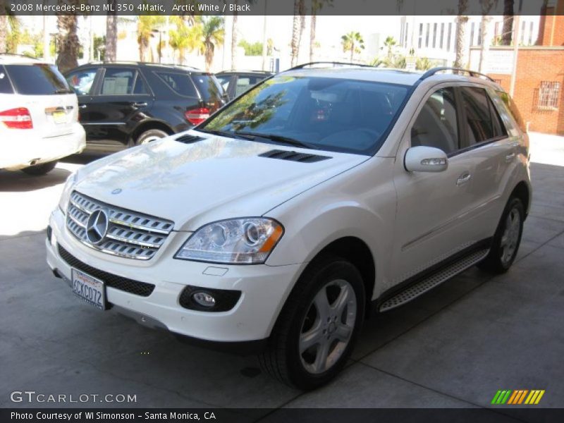 Arctic White / Black 2008 Mercedes-Benz ML 350 4Matic