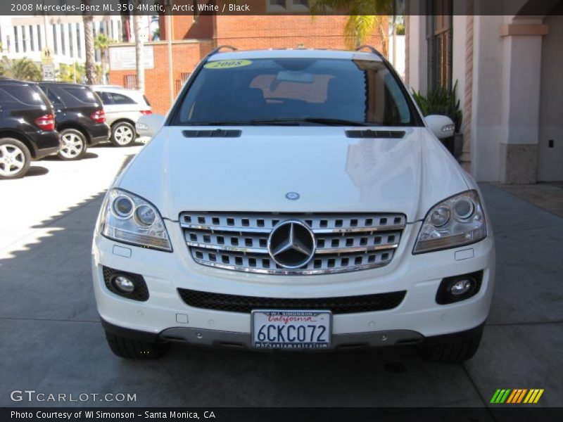 Arctic White / Black 2008 Mercedes-Benz ML 350 4Matic