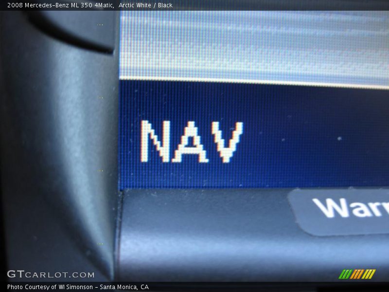 Arctic White / Black 2008 Mercedes-Benz ML 350 4Matic