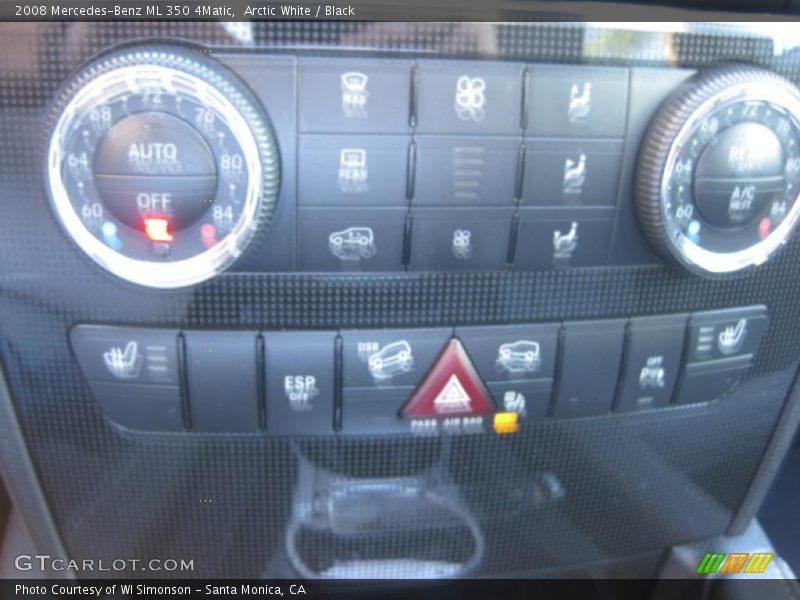 Arctic White / Black 2008 Mercedes-Benz ML 350 4Matic