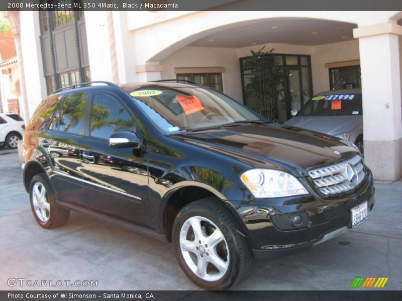 Black / Macadamia 2008 Mercedes-Benz ML 350 4Matic