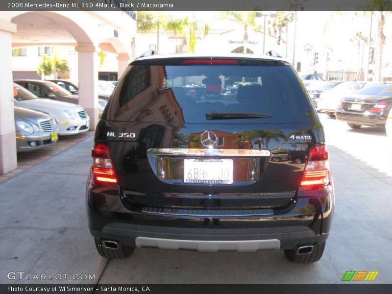 Black / Macadamia 2008 Mercedes-Benz ML 350 4Matic