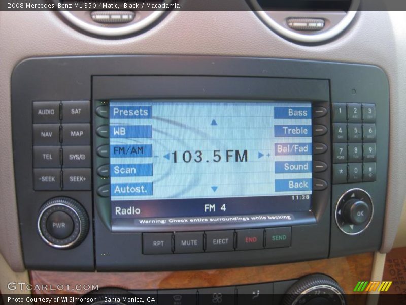 Black / Macadamia 2008 Mercedes-Benz ML 350 4Matic