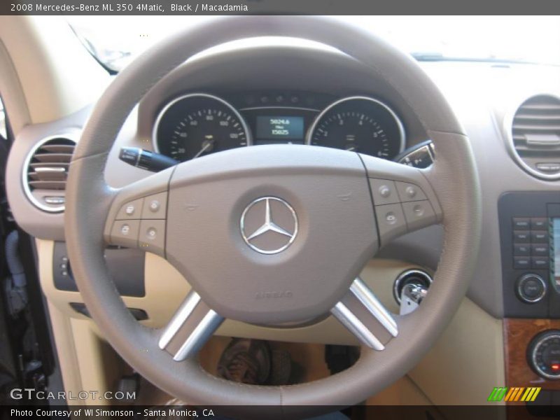Black / Macadamia 2008 Mercedes-Benz ML 350 4Matic
