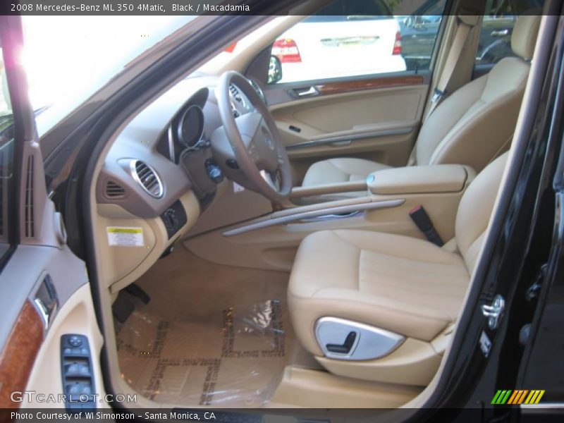 Black / Macadamia 2008 Mercedes-Benz ML 350 4Matic