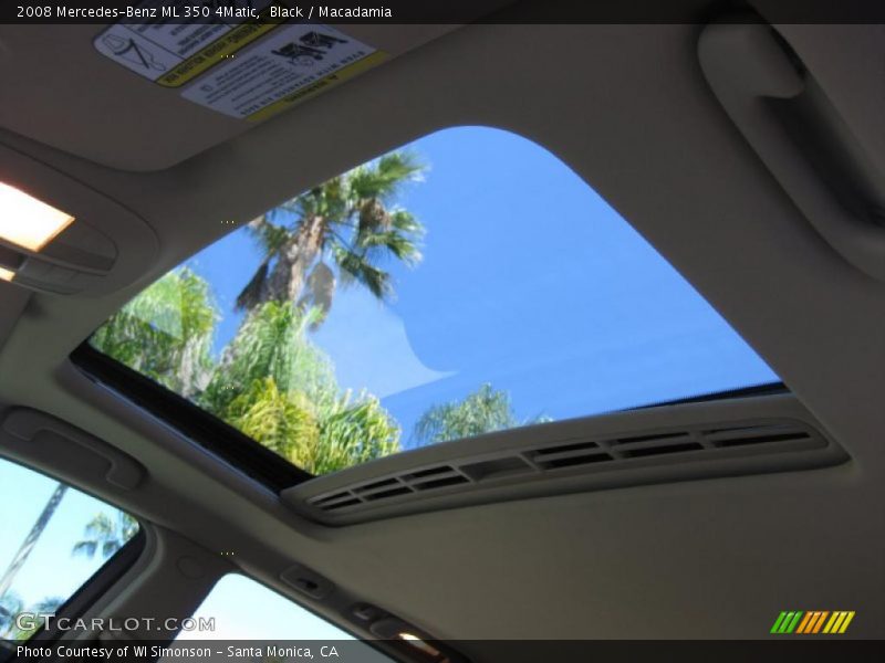 Black / Macadamia 2008 Mercedes-Benz ML 350 4Matic