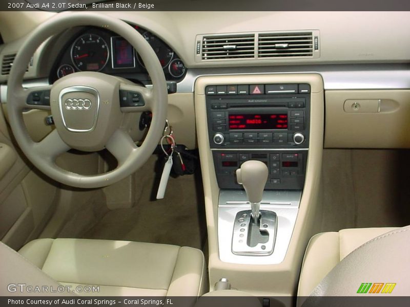 Brilliant Black / Beige 2007 Audi A4 2.0T Sedan