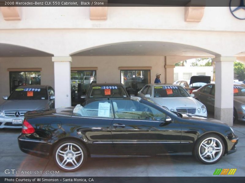 Black / Stone 2008 Mercedes-Benz CLK 550 Cabriolet
