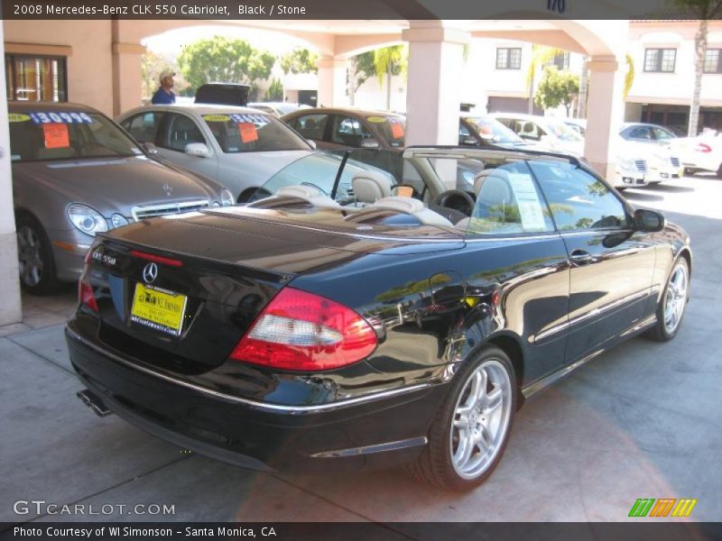 Black / Stone 2008 Mercedes-Benz CLK 550 Cabriolet