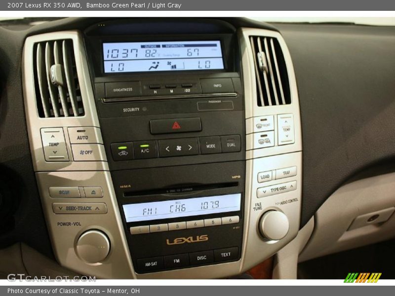 Bamboo Green Pearl / Light Gray 2007 Lexus RX 350 AWD