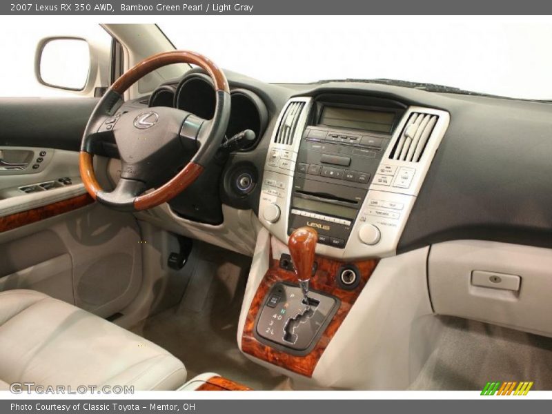 Bamboo Green Pearl / Light Gray 2007 Lexus RX 350 AWD