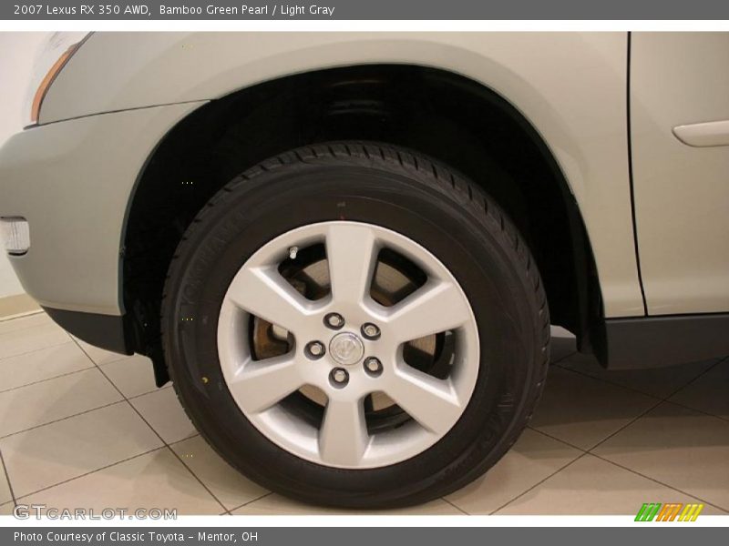 Bamboo Green Pearl / Light Gray 2007 Lexus RX 350 AWD