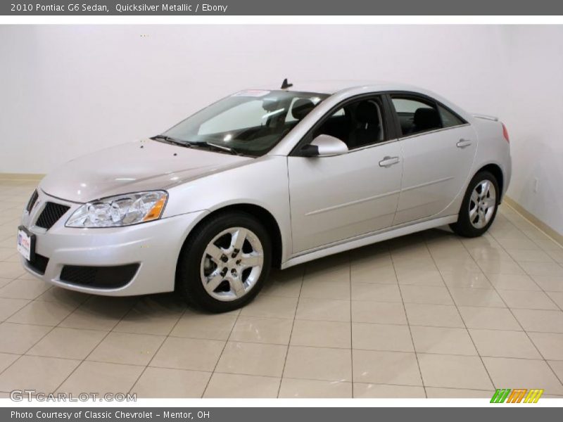 Quicksilver Metallic / Ebony 2010 Pontiac G6 Sedan