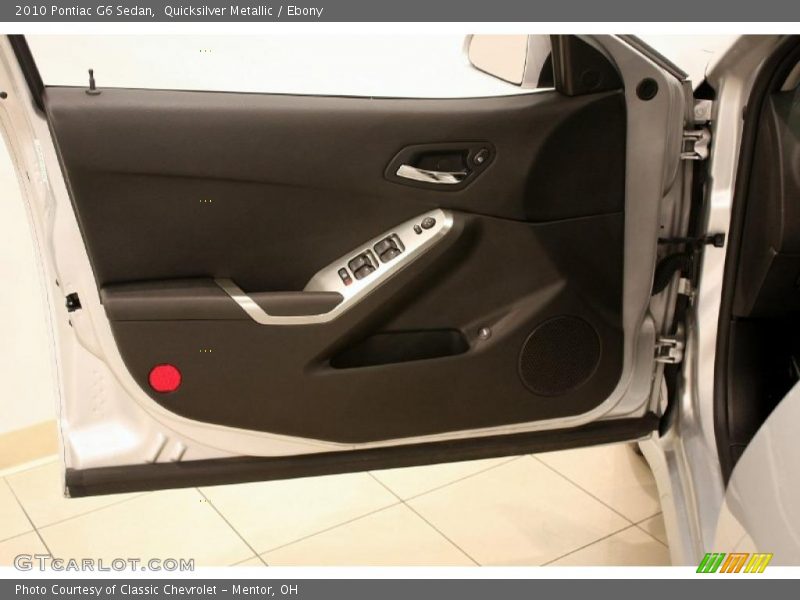 Quicksilver Metallic / Ebony 2010 Pontiac G6 Sedan