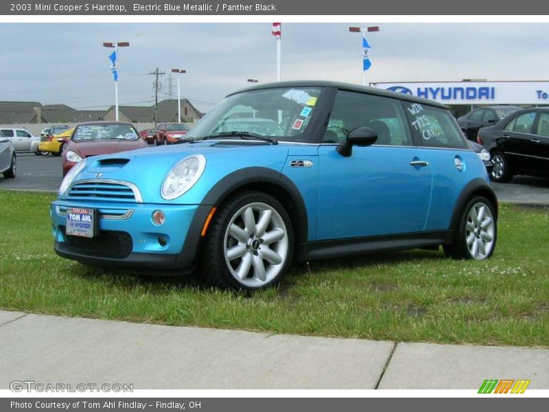 Electric Blue Metallic / Panther Black 2003 Mini Cooper S Hardtop