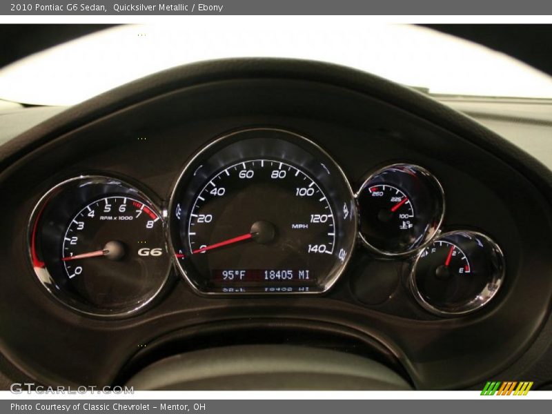 Quicksilver Metallic / Ebony 2010 Pontiac G6 Sedan