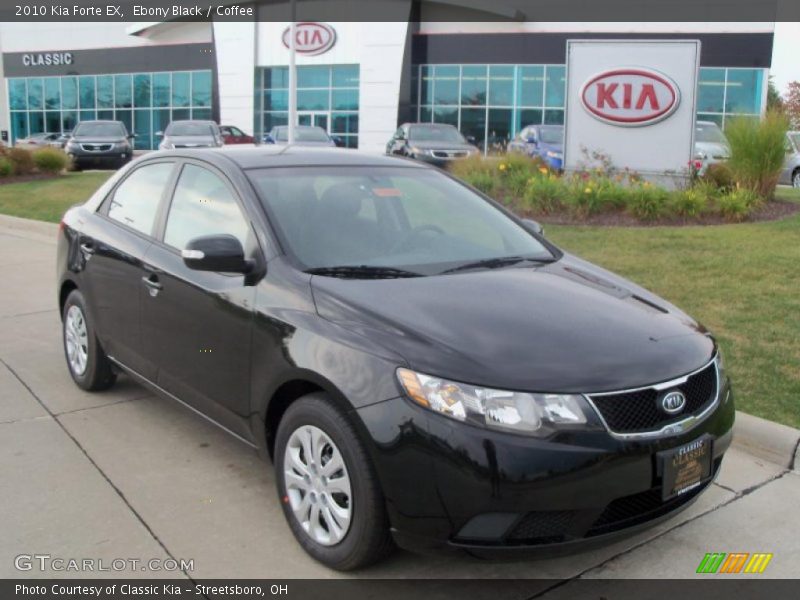 Ebony Black / Coffee 2010 Kia Forte EX