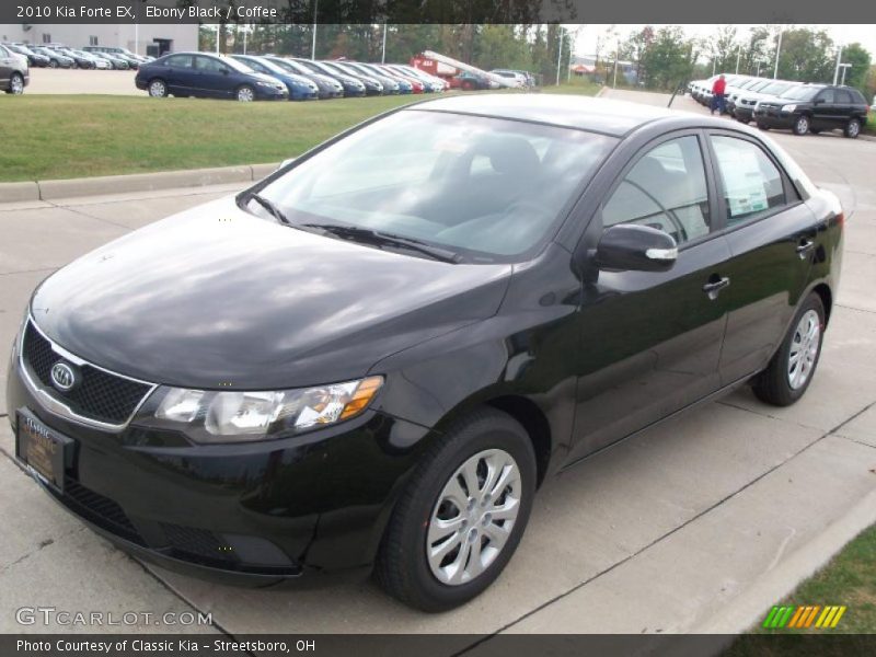 Ebony Black / Coffee 2010 Kia Forte EX