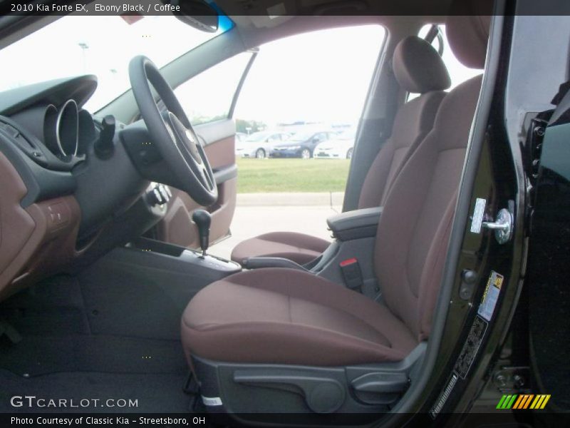 Ebony Black / Coffee 2010 Kia Forte EX