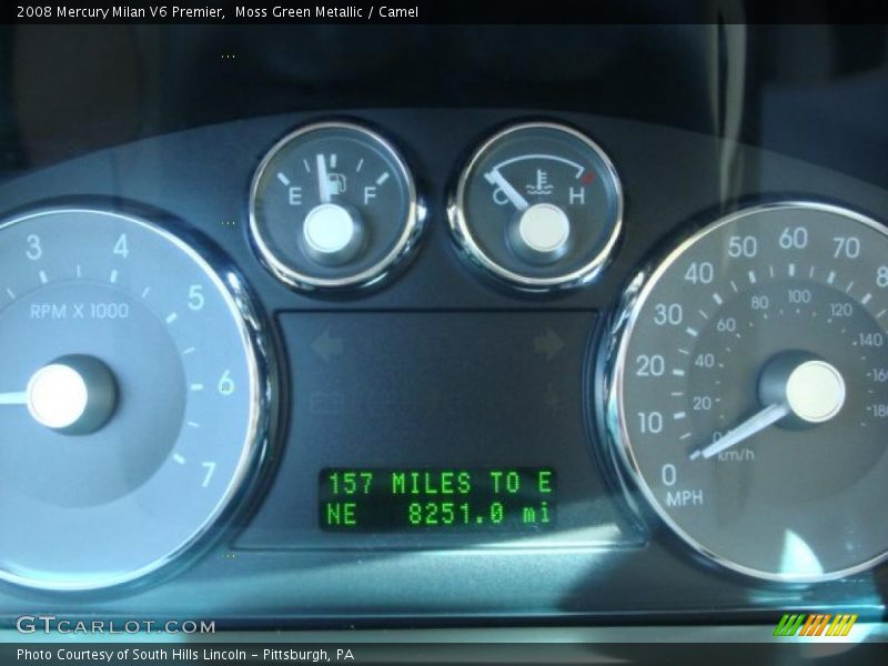 Moss Green Metallic / Camel 2008 Mercury Milan V6 Premier