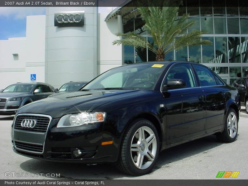 Brilliant Black / Ebony 2007 Audi A4 2.0T Sedan