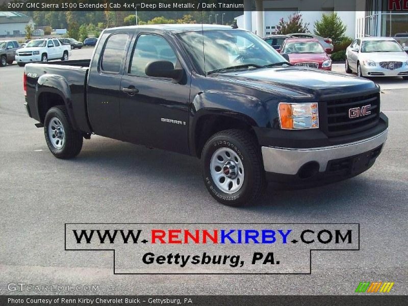 Deep Blue Metallic / Dark Titanium 2007 GMC Sierra 1500 Extended Cab 4x4
