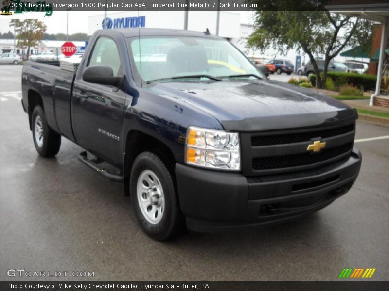 Imperial Blue Metallic / Dark Titanium 2009 Chevrolet Silverado 1500 Regular Cab 4x4
