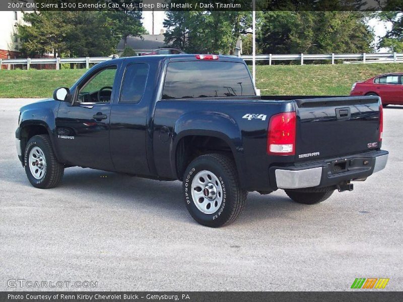 Deep Blue Metallic / Dark Titanium 2007 GMC Sierra 1500 Extended Cab 4x4
