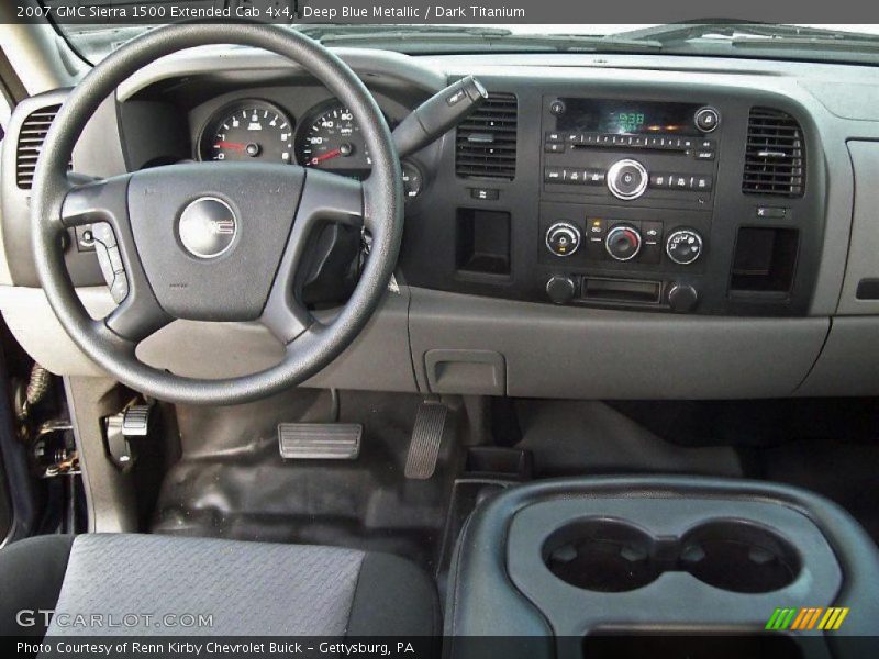 Deep Blue Metallic / Dark Titanium 2007 GMC Sierra 1500 Extended Cab 4x4