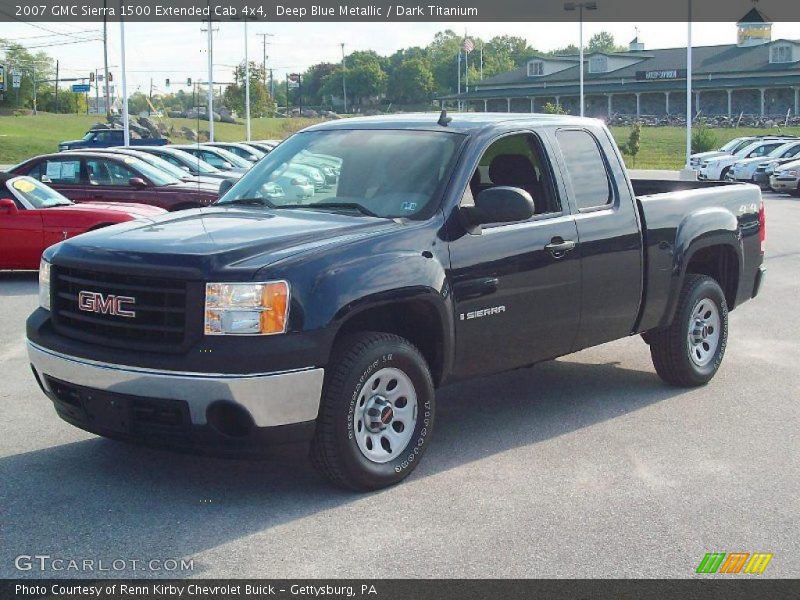 Deep Blue Metallic / Dark Titanium 2007 GMC Sierra 1500 Extended Cab 4x4