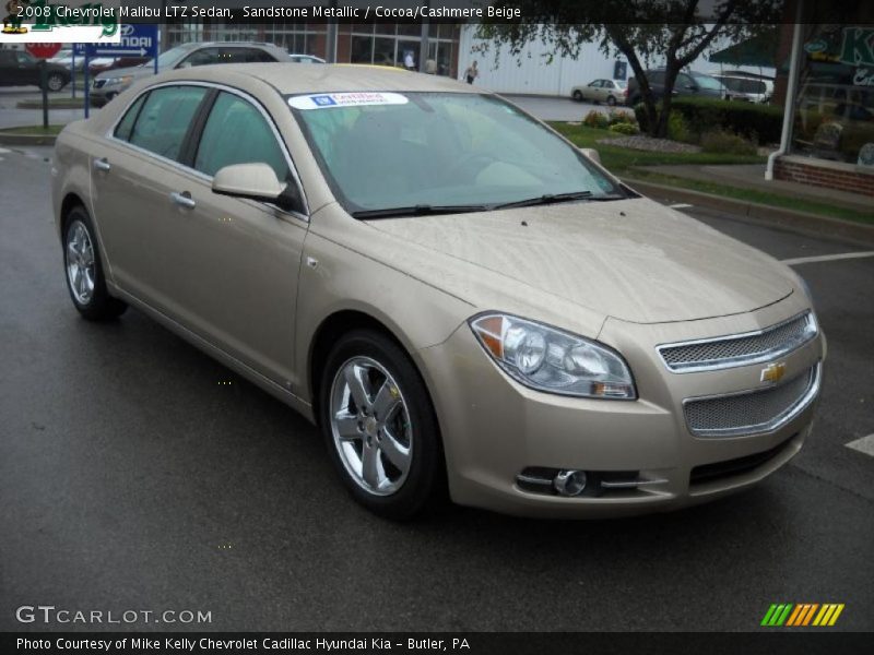 Sandstone Metallic / Cocoa/Cashmere Beige 2008 Chevrolet Malibu LTZ Sedan