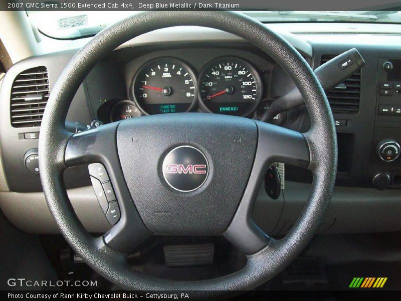 Deep Blue Metallic / Dark Titanium 2007 GMC Sierra 1500 Extended Cab 4x4